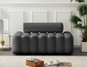 Melody Grey Velvet Loveseat - 647Grey-L - Vega Furniture