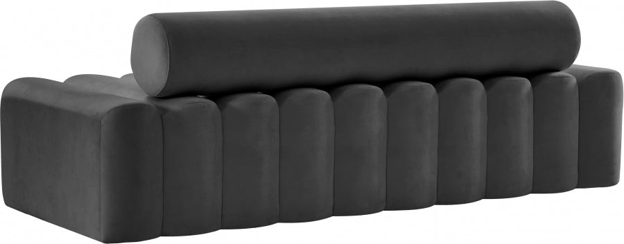 Melody Grey Velvet Sofa - 647Grey-S - Vega Furniture