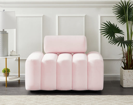 Melody Pink Velvet Chair - 647Pink-C - Vega Furniture