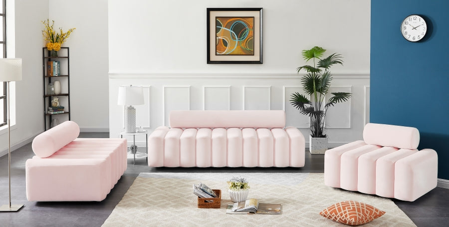 Melody Pink Velvet Loveseat - 647Pink-L - Vega Furniture