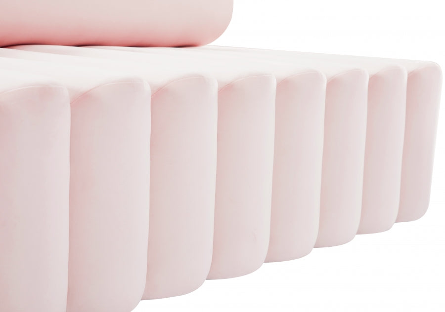 Melody Pink Velvet Loveseat - 647Pink-L - Vega Furniture