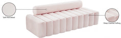 Melody Pink Velvet Sofa - 647Pink-S - Vega Furniture