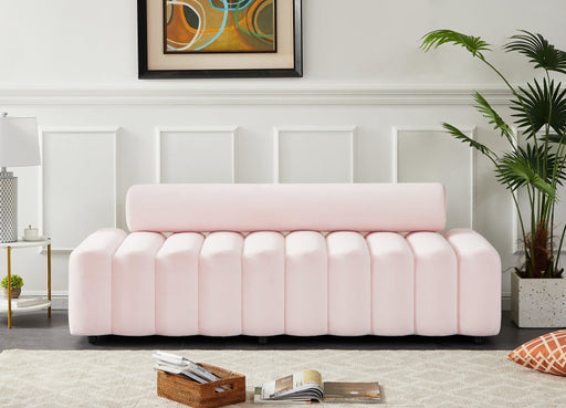 Melody Pink Velvet Sofa - 647Pink-S - Vega Furniture