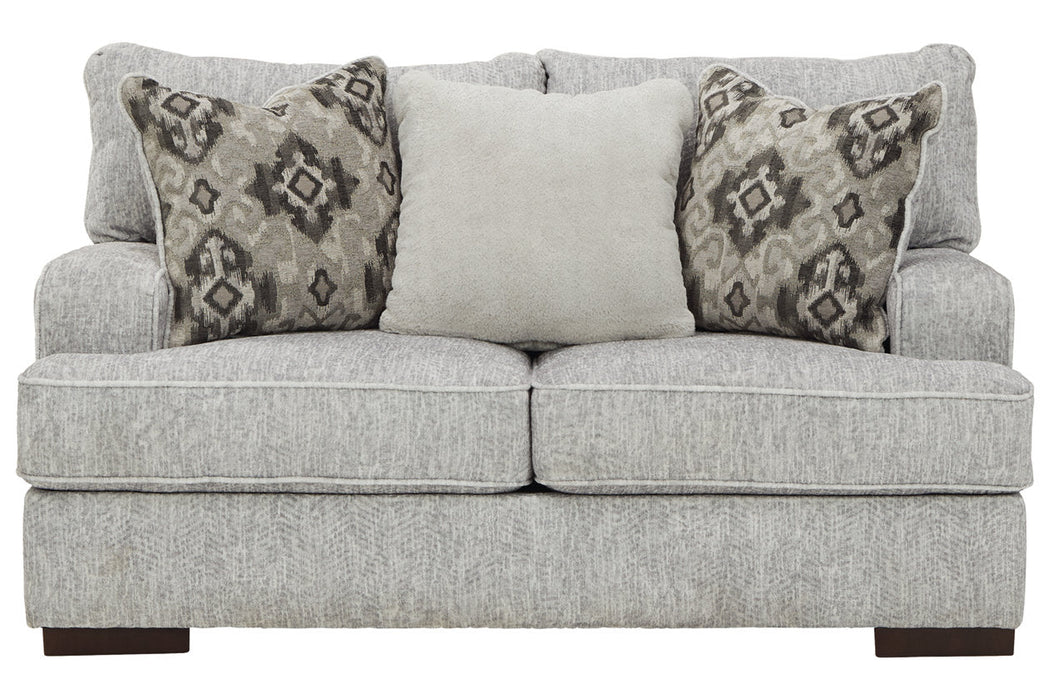 Mercado Pewter Loveseat - 8460435 - Vega Furniture