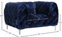 Mercer Blue Velvet Chair - 646Navy-C - Vega Furniture