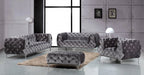 Mercer Grey Velvet Chair - 646GRY-C - Vega Furniture