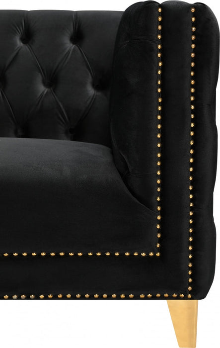 Michelle Black Velvet Chair - 652Black-C - Vega Furniture