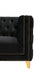 Michelle Black Velvet Sofa - 652Black-S - Vega Furniture