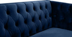 Michelle Blue Velvet Loveseat - 652Navy-L - Vega Furniture