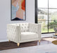 Michelle Cream Velvet Chair - 652Cream-C - Vega Furniture