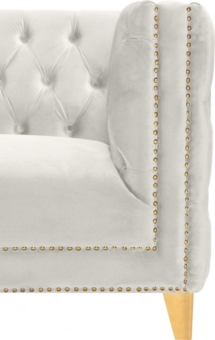 Michelle Cream Velvet Chair - 652Cream-C - Vega Furniture