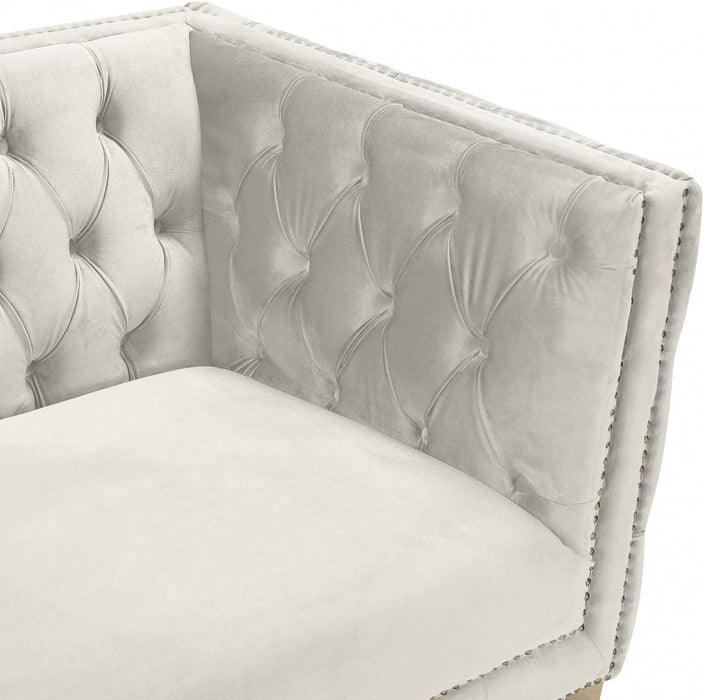 Michelle Cream Velvet Chair - 652Cream-C - Vega Furniture