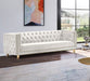 Michelle Cream Velvet Sofa - 652Cream-S - Vega Furniture