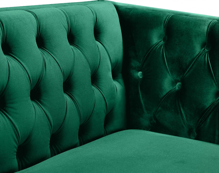 Michelle Green Velvet Chair - 652Green-C - Vega Furniture