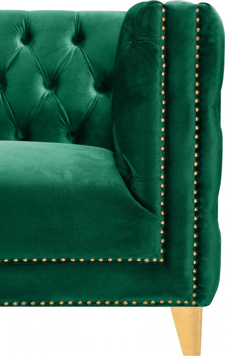 Michelle Green Velvet Loveseat - 652Green-L - Vega Furniture