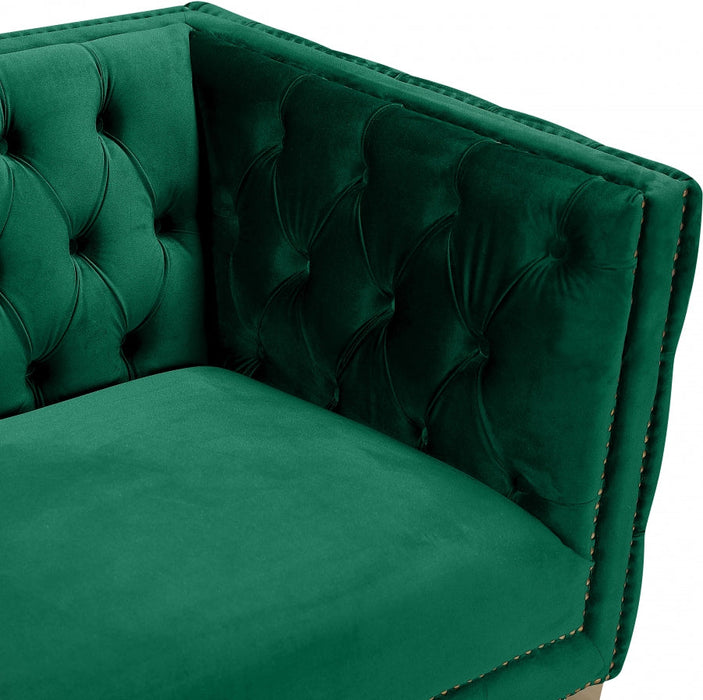 Michelle Green Velvet Loveseat - 652Green-L - Vega Furniture