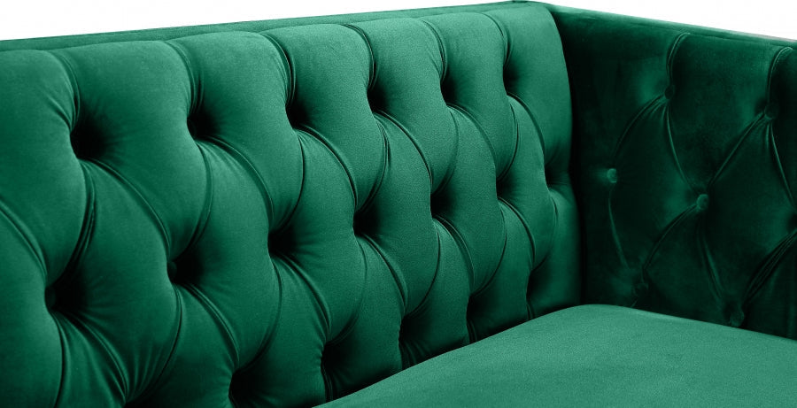 Michelle Green Velvet Loveseat - 652Green-L - Vega Furniture