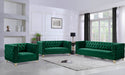 Michelle Green Velvet Loveseat - 652Green-L - Vega Furniture