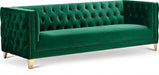 Michelle Green Velvet Sofa - 652Green-S - Vega Furniture