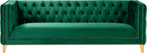 Michelle Green Velvet Sofa - 652Green-S - Vega Furniture