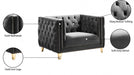 Michelle Grey Velvet Chair - 652Grey-C - Vega Furniture