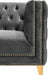 Michelle Grey Velvet Loveseat - 652Grey-L - Vega Furniture