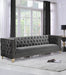 Michelle Grey Velvet Sofa - 652Grey-S - Vega Furniture