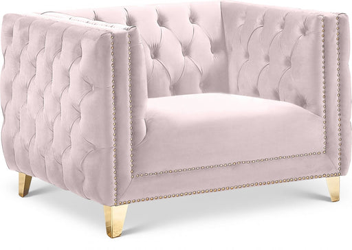 Michelle Pink Velvet Chair - 652Pink-C - Vega Furniture