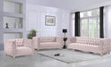 Michelle Pink Velvet Chair - 652Pink-C - Vega Furniture