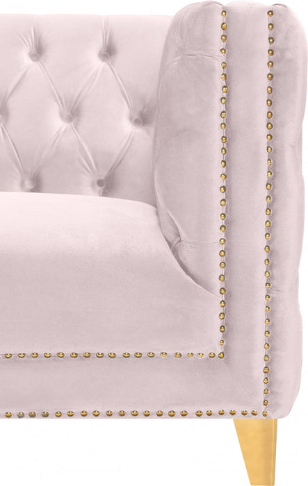 Michelle Pink Velvet Loveseat - 652Pink-L - Vega Furniture