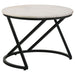 Miguel White/Black Marble Top Round Accent Table - 931227 - Vega Furniture