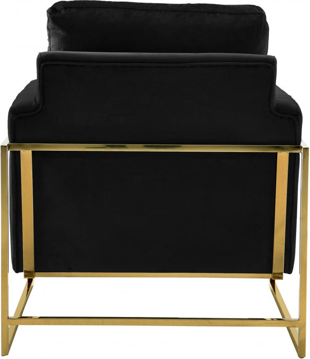 Mila Black Velvet Chair - 678Black-C - Vega Furniture