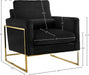 Mila Black Velvet Chair - 678Black-C - Vega Furniture