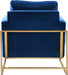 Mila Blue Velvet Chair - 678Navy-C - Vega Furniture