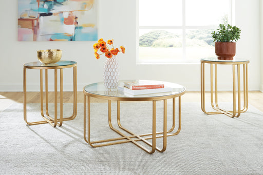 Milloton Gold Table (Set of 3) - T398-13 - Vega Furniture