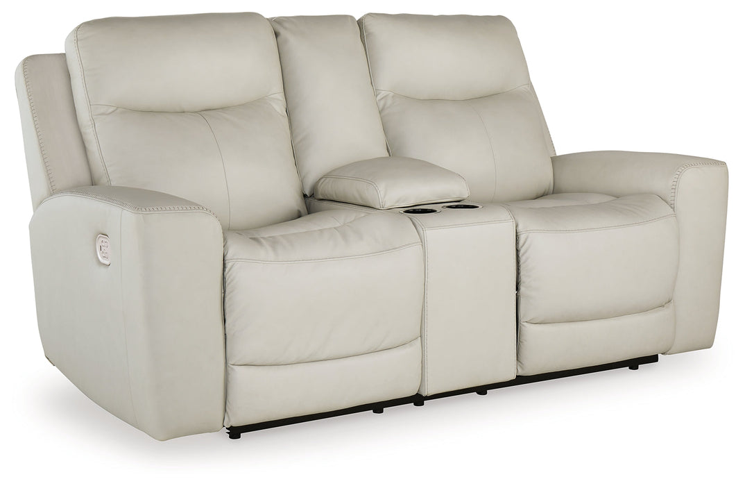 Mindanao Coconut Power Reclining Loveseat with Console - U5950518 - Vega Furniture