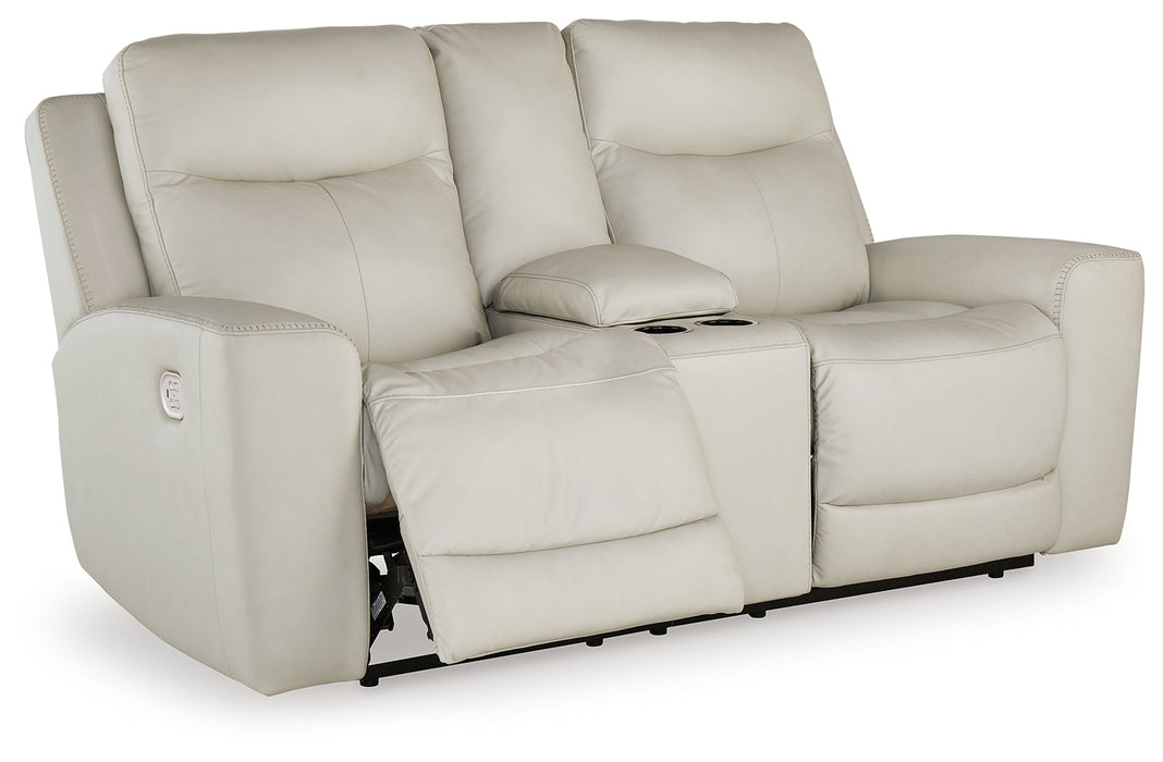 Mindanao Coconut Power Reclining Loveseat with Console - U5950518 - Vega Furniture