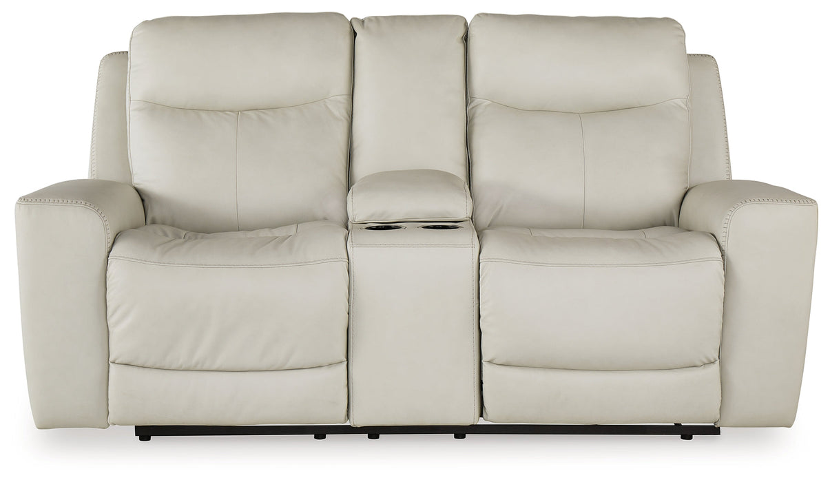 Mindanao Coconut Power Reclining Loveseat with Console - U5950518 - Vega Furniture