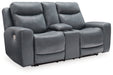 Mindanao Steel Power Reclining Loveseat with Console - U5950418 - Vega Furniture