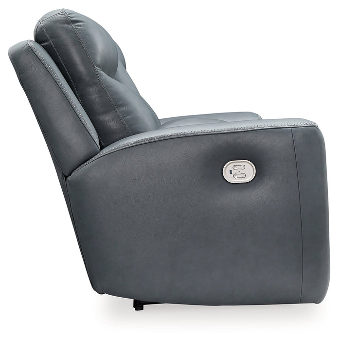 Mindanao Steel Power Reclining Loveseat with Console - U5950418 - Vega Furniture