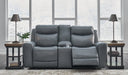 Mindanao Steel Power Reclining Loveseat with Console - U5950418 - Vega Furniture