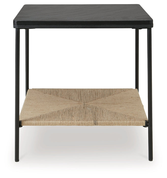 Minrich Black/Natural Accent Table - A4000591 - Vega Furniture