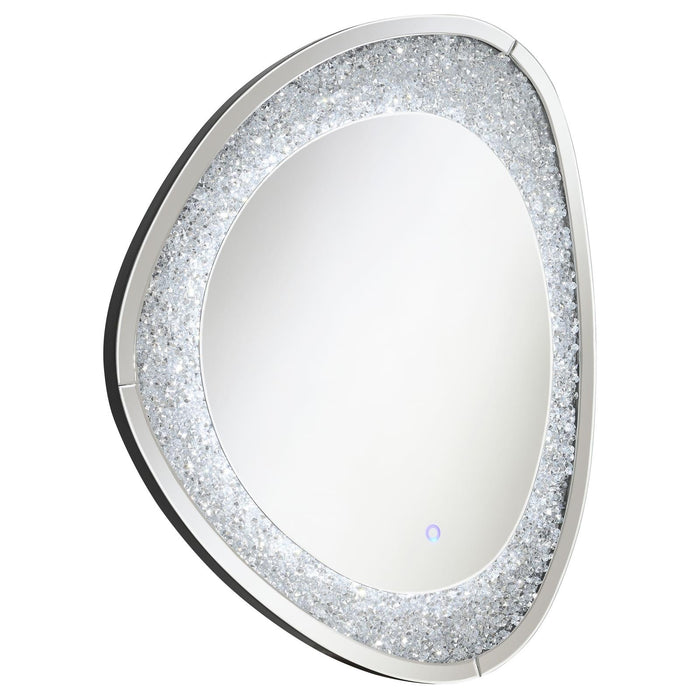 Mirage Acrylic Crystals Inlay Wall Mirror with LED Lights - 961504 - Vega Furniture