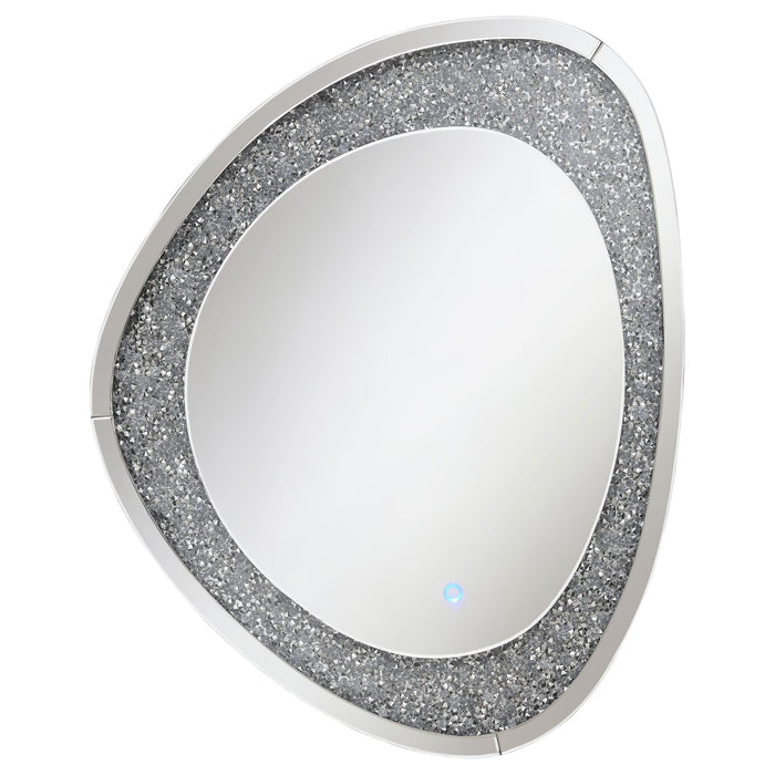 Mirage Acrylic Crystals Inlay Wall Mirror with LED Lights - 961504 - Vega Furniture