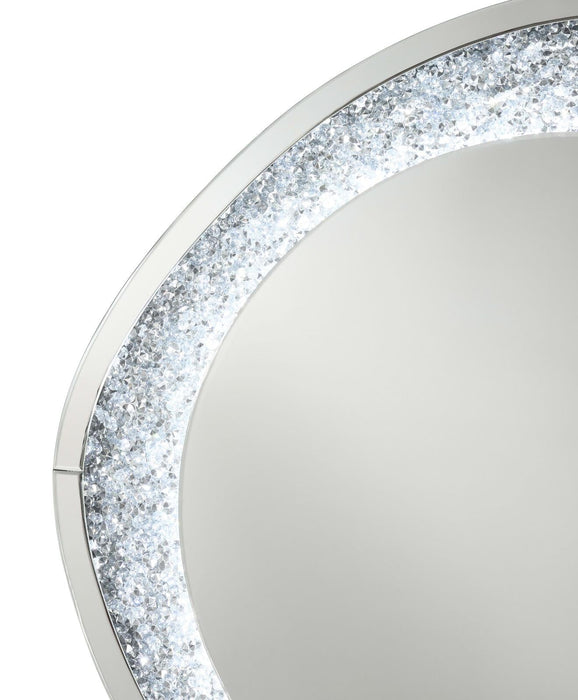 Mirage Acrylic Crystals Inlay Wall Mirror with LED Lights - 961504 - Vega Furniture