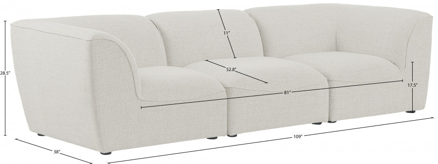 Miramar Cream Modular Sofa - 683Cream-S109 - Vega Furniture