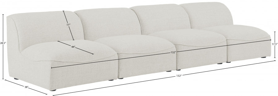 Miramar Cream Modular Sofa - 683Cream-S132 - Vega Furniture