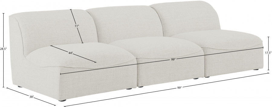 Miramar Cream Modular Sofa - 683Cream-S99 - Vega Furniture