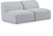 Miramar Grey Modular Loveseat - 683Grey-S66 - Vega Furniture