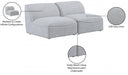 Miramar Grey Modular Loveseat - 683Grey-S66 - Vega Furniture